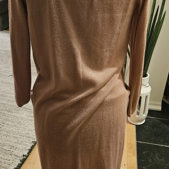 Women's Dusty Pink Long Sweater Cardigan Women's Size S Lightweight Pockets! - Picture 6 of 6